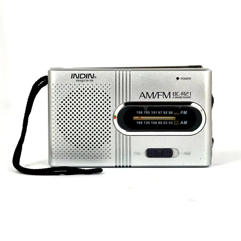 BC-R21/961/962 Mini Radio AM FM Battery Operated Portable Radio Best Reception Longest Lasting for Running Walking Home Soundbox