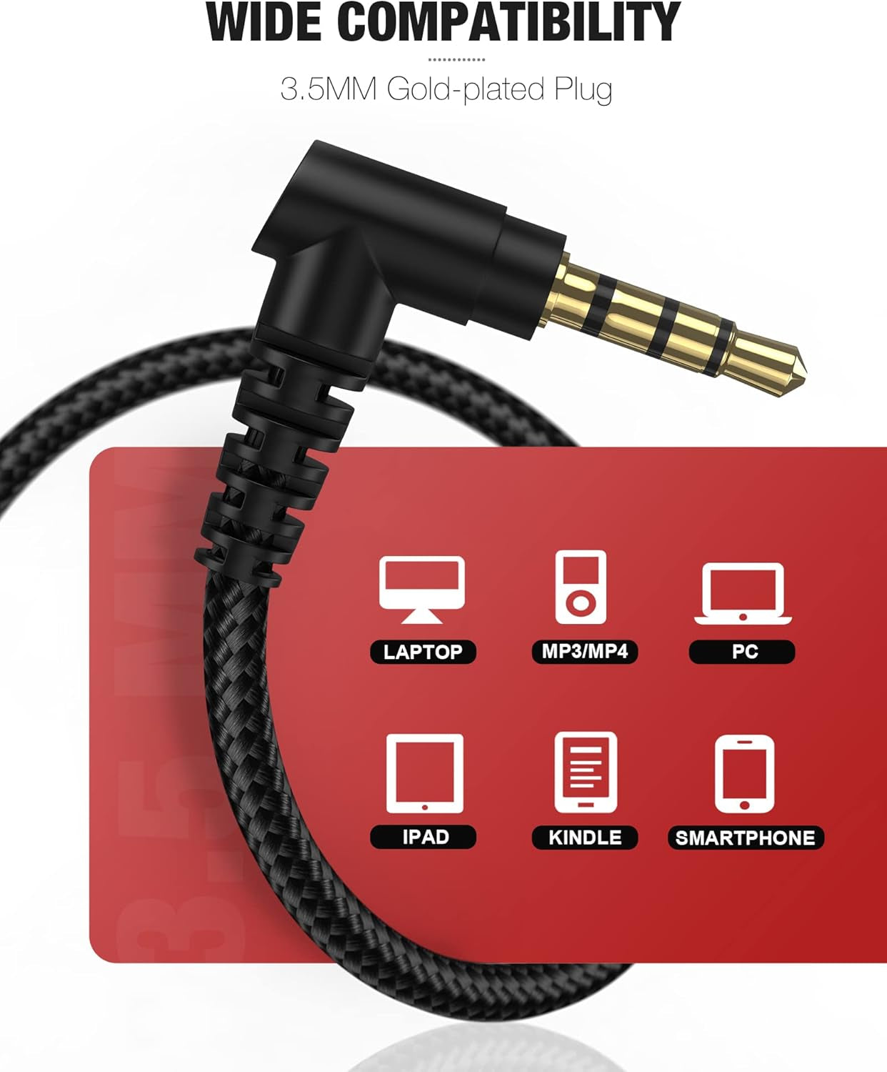 I41 Foldable Adjustable Headphones for Kids and Teens with 3.5mm Jack - Compatible with Cellphones, Computers, MP3/4, and Kindle (Red/Black)