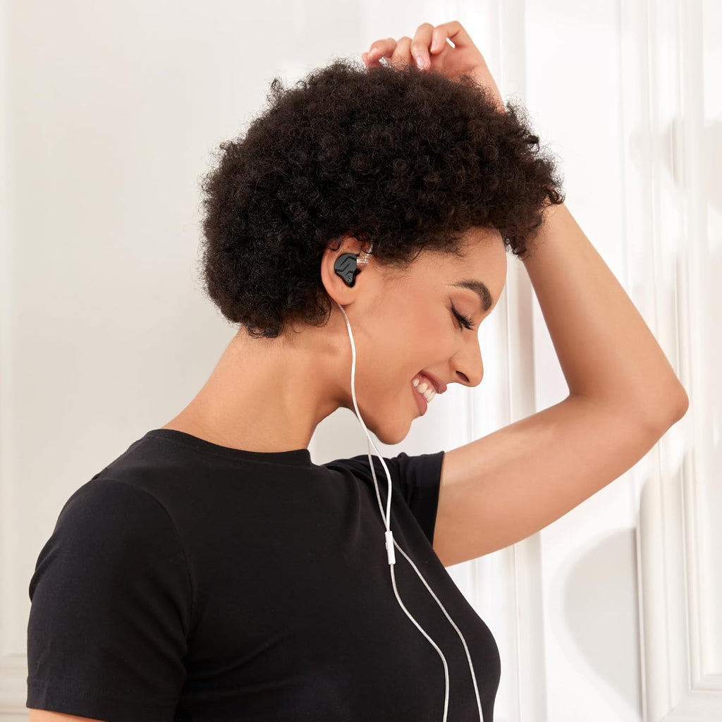 KZ ZSN PRO X High Fidelity In-Ear Monitor Headphones - Hybrid Dual Driver Earphones with Detachable Tangle-Free Cable for Gaming and Multimedia (Gold, Without Microphone)