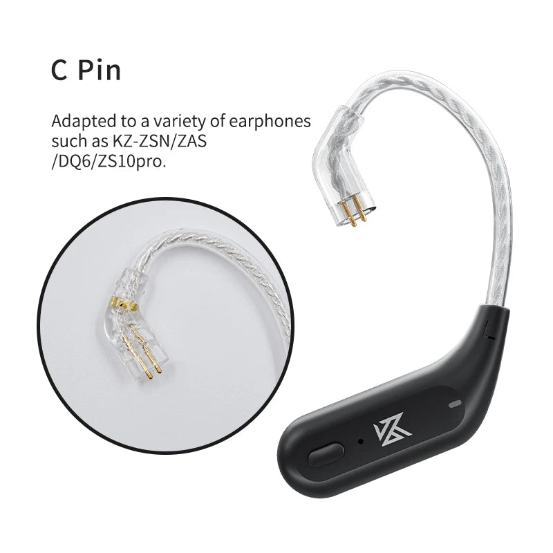 AZ09 HD Bluetooth Ear Hook Headset Cable HIFI Wireless Upgrade Cable with Charging Case