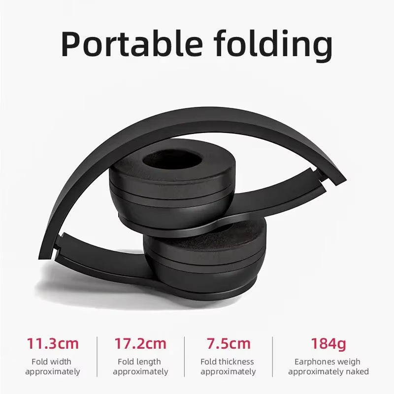 P47 Foldable Wireless Bluetooth 50 HIFI Stereo Bass Headphones for Music Gaming Kids Girls Smartphone Audio Earphones Device