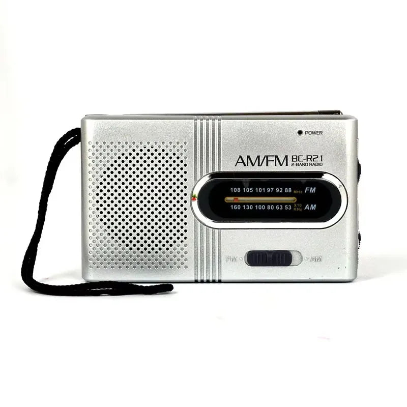 BC-R21/961/962 Mini Radio AM FM Battery Operated Portable Radio Best Reception Longest Lasting for Running Walking Home Soundbox